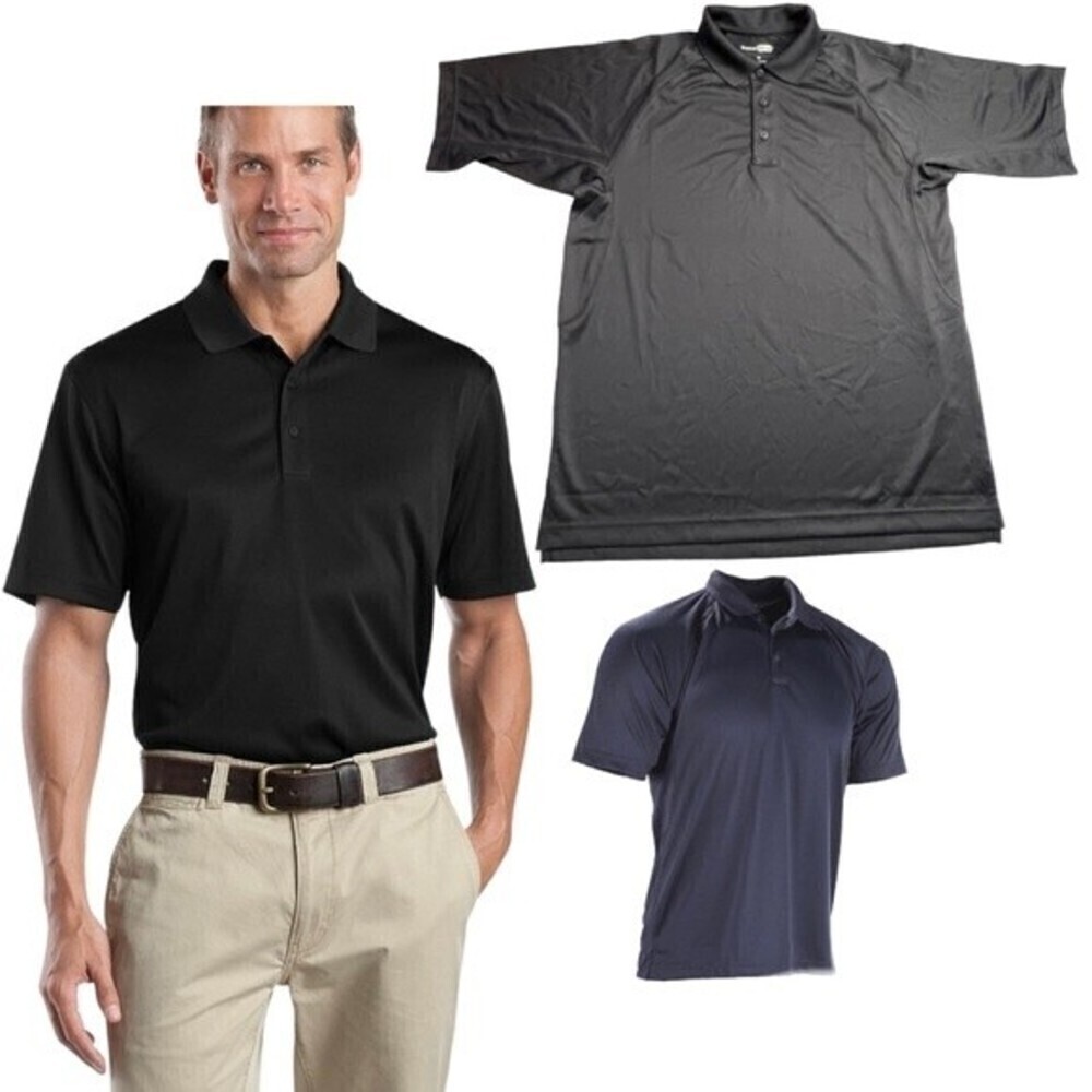 COPY - Cornerstone Snag Proof Men's Tactical Short Sleeve Polo Black.